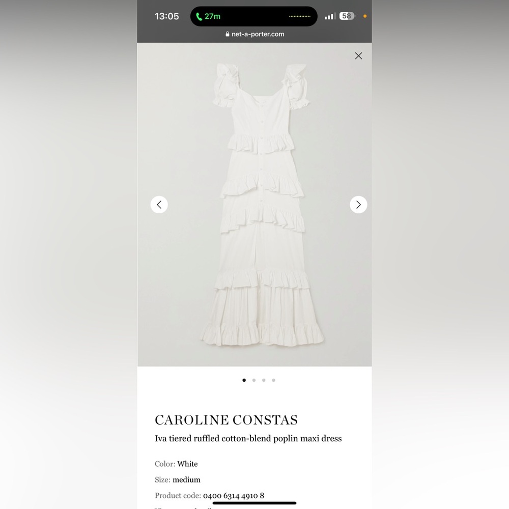 White ruffle dress